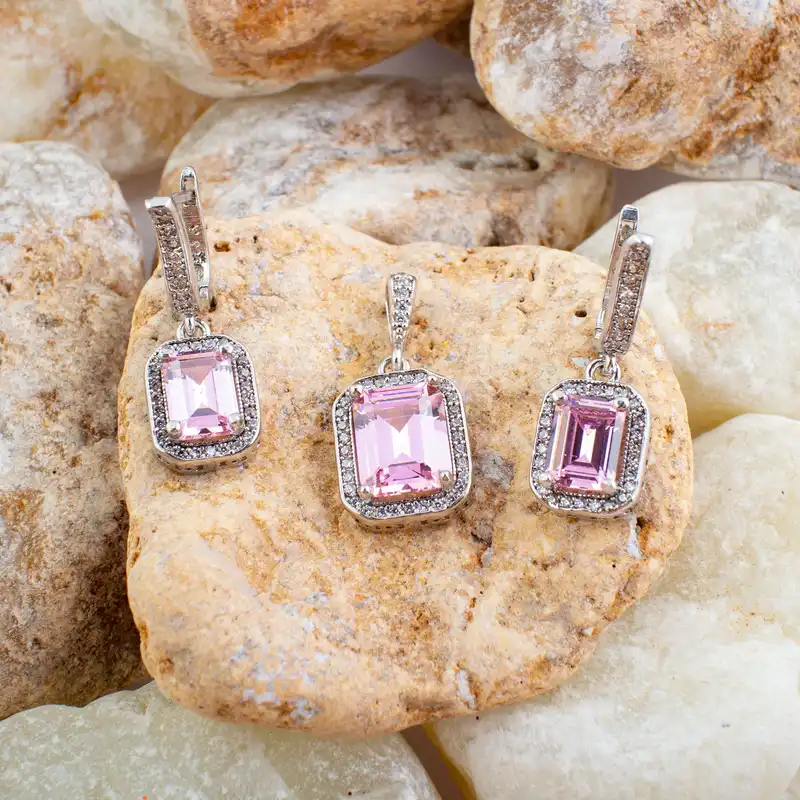 نیم ست نقره زنانه مدل AMT_N107