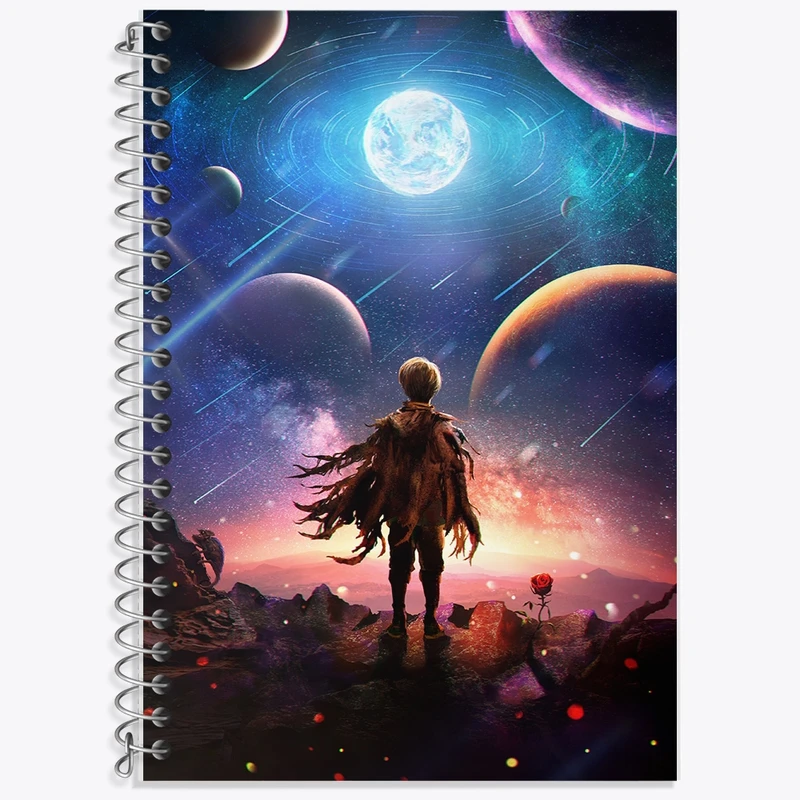 دفتر زبان 50 برگ خندالو مدل دو خط طرح شازده کوچولو کد F1234