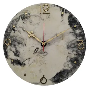 ساعت دیواری مدل سنگ مصنوعی رگه دار کد 104