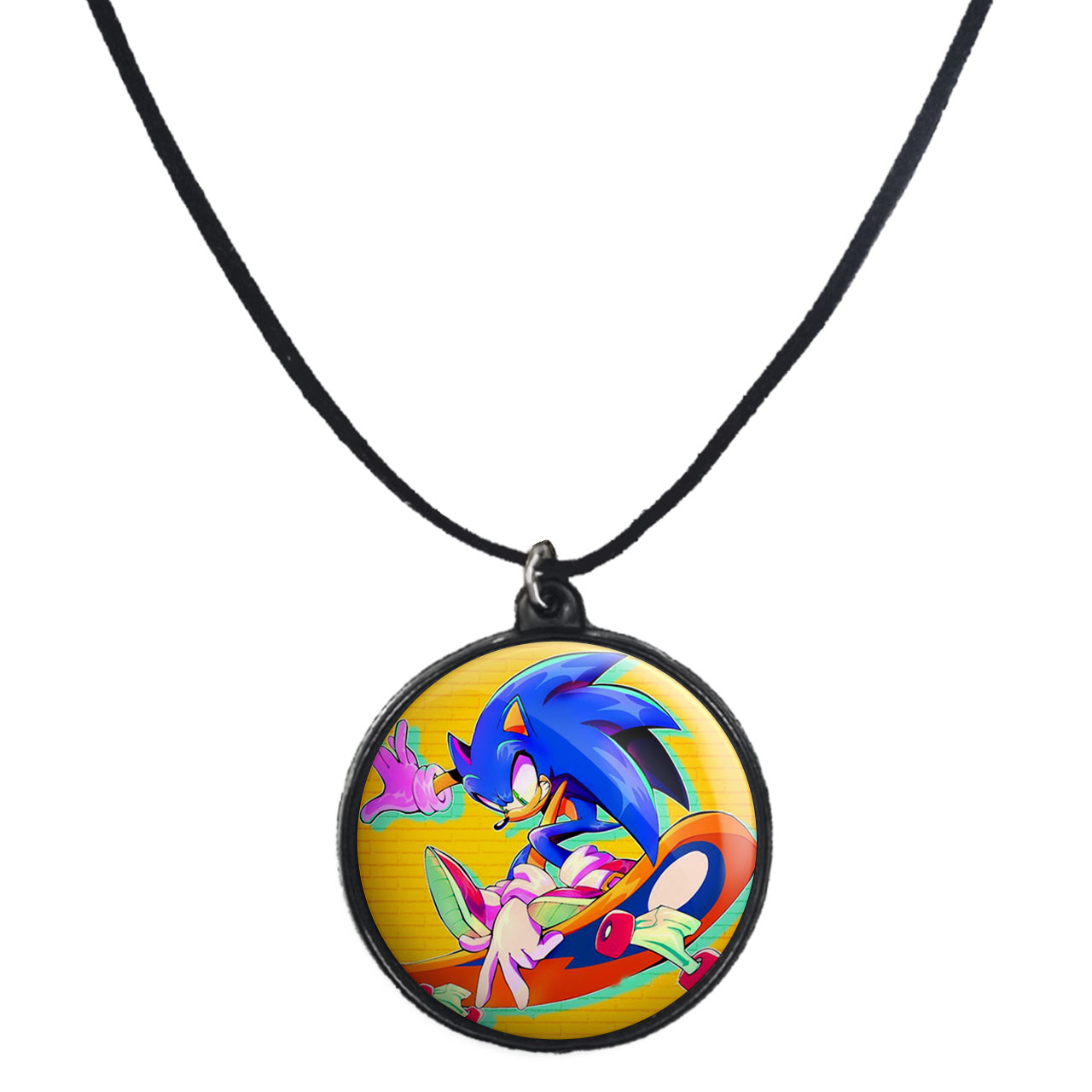 گردنبند پرمانه طرح سونیک کد pmb.15011 مدل دو طرفه