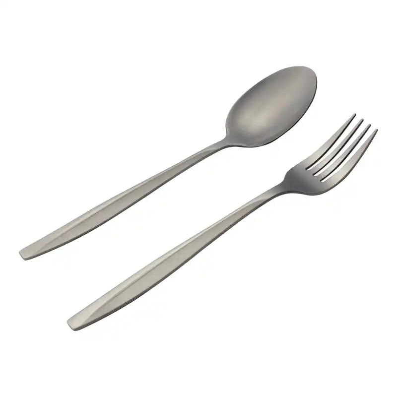 قاشق و چنگال غذا خوری مدل براق کد 3511  مجموعه 12 عددی