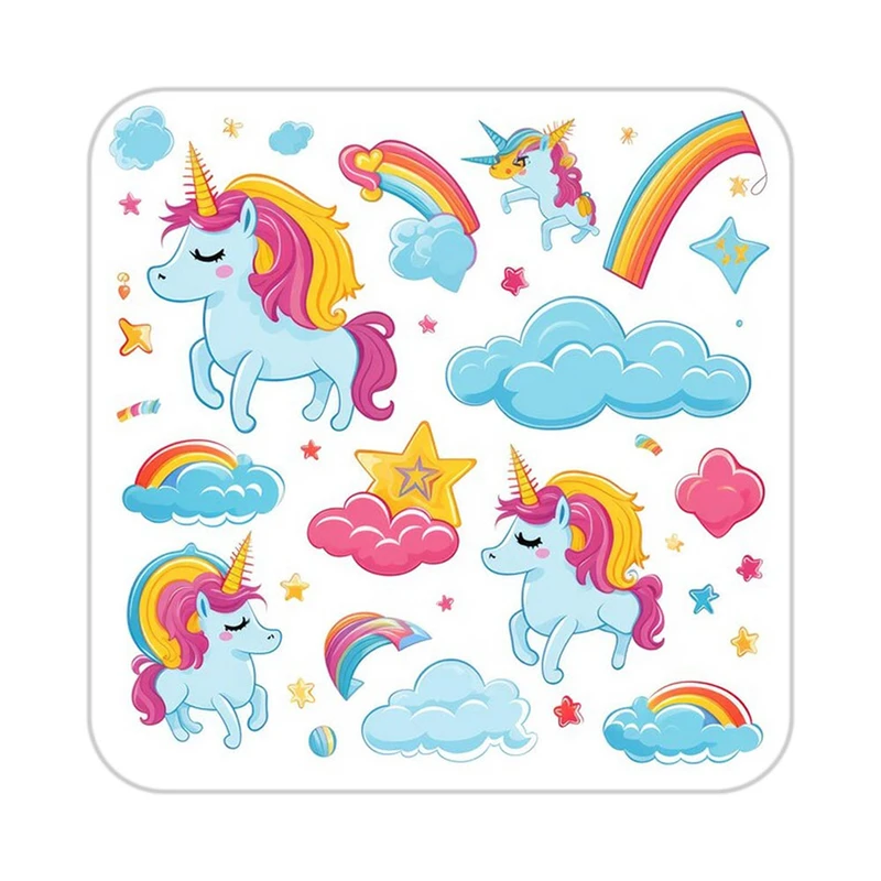 زیر لیوانی کاکتی طرح اسب تک شاخ و یونیکورن مدل mp30631