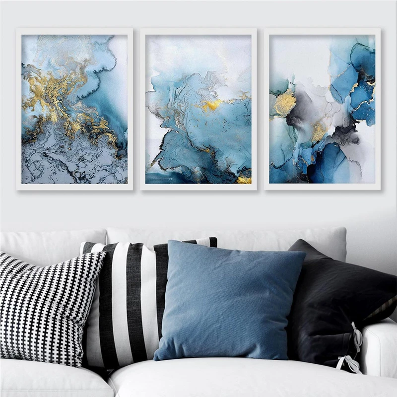 تابلو صبا طرح مدل دکوراتیو مدرن کد TD1044w مجموعه 3 عددی