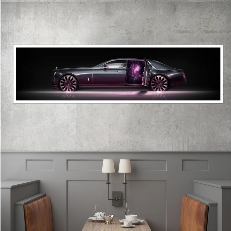 تابلو بکلیت طرح ماشین رولز رویس مدل کشیده W-7919