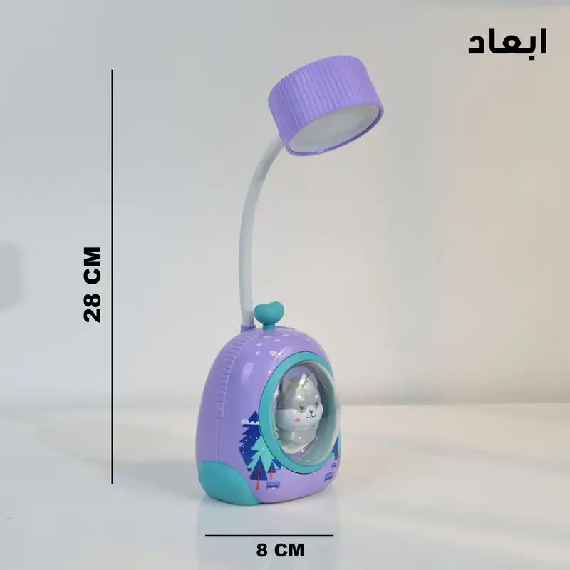 چراغ مطالعه مدل شارژی طرح خرس کابین دار کد xjd-09