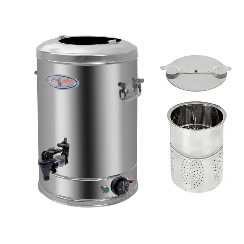 سماور برقی نگین استیل مدل 20lit گنجایش 20 لیتر