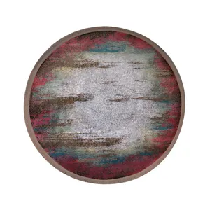 فرش ماشینی 1200 شانه فرش بهشتی زمینه قهوه‌ای حاشیه سرخابی مدل لاوین کد243