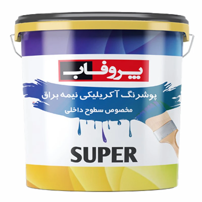 رنگ سفید اکریلیک نیمه براق بتن پلاست مدل ACR222-G وزن 4 کیلوگرم