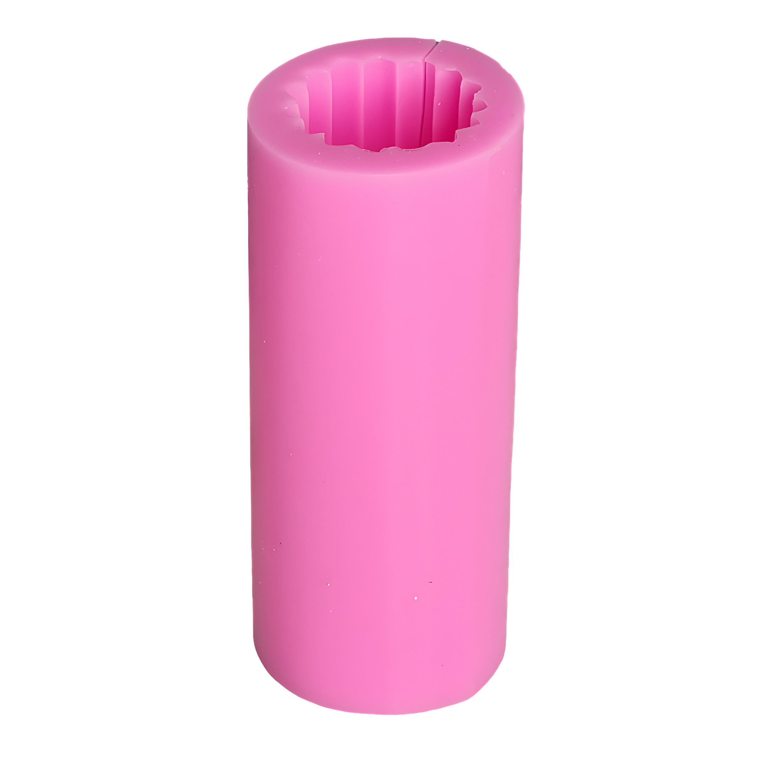 قالب شمع مدل استوانه شیاردار طرح کله قندی کد C 15CM