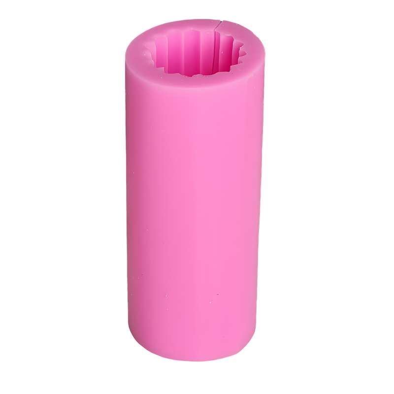 قالب شمع مدل استوانه شیاردار طرح کله قندی کد C 15CM