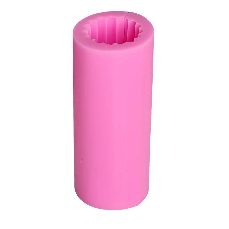 قالب شمع مدل استوانه شیاردار طرح کله قندی کد C 15CM