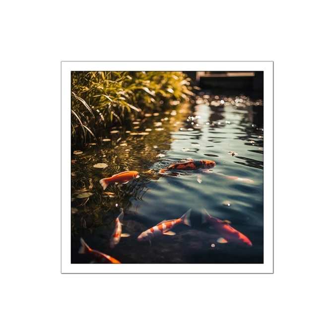 تابلو نوری بکلیت طرح دریا و ماهی مدل W-MID-16446