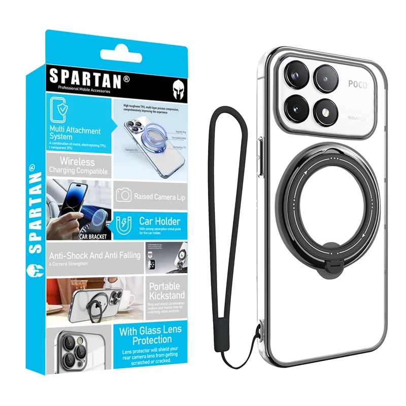 کاور اسپارتان مدل Ring Stand Strap مناسب برای گوشی موبایل شیائومی Poco X6 Pro 5G / Redmi K70E به همراه بندآویز