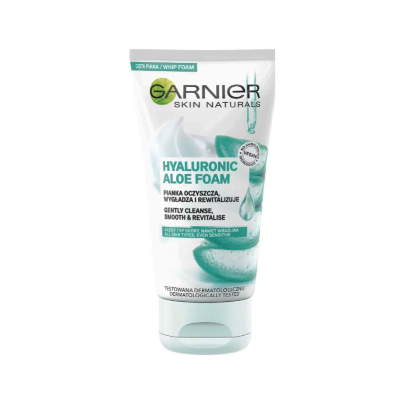 فوم شستشوی صورت گارنیه مدل Hyaluronic Aloe حجم 150 میلی لیتر فوم شستشوی صورت گارنیه مدل Hyaluronic Aloe حجم 150 میلی لیتر