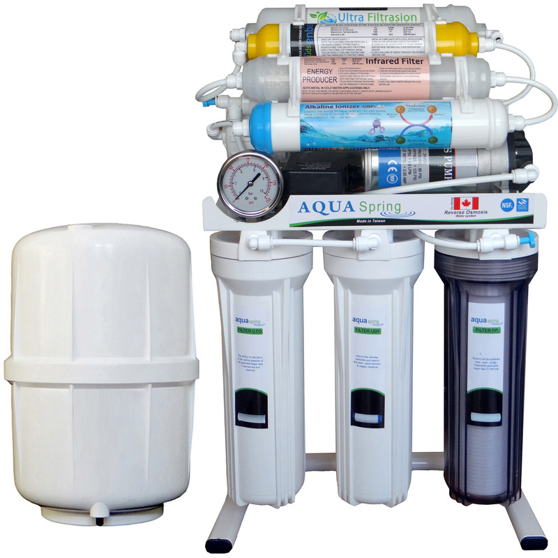دستگاه تصفیه کننده آب آکوآ اسپرینگ مدل RO - NF3400 به همراه فیلتر مجموعه 3 عددی