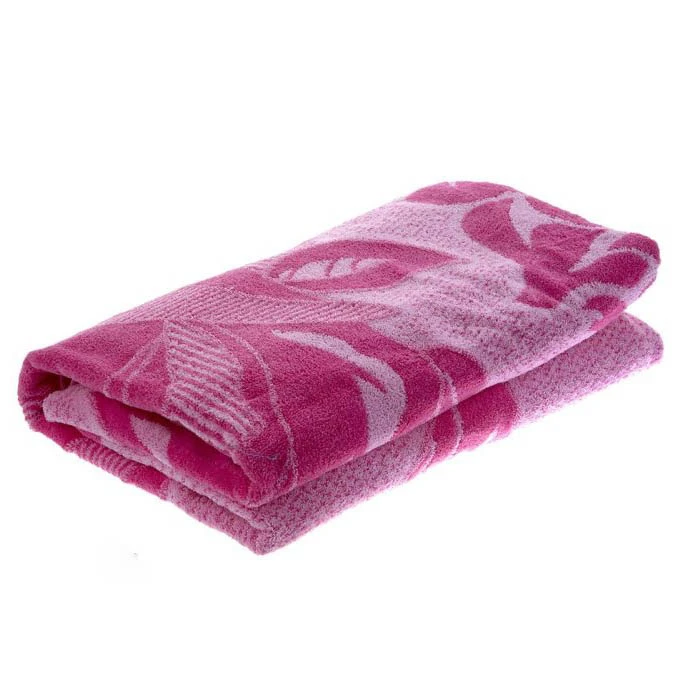 حوله حمام هنر طرح گلها سایز 75x135 سانتی متر