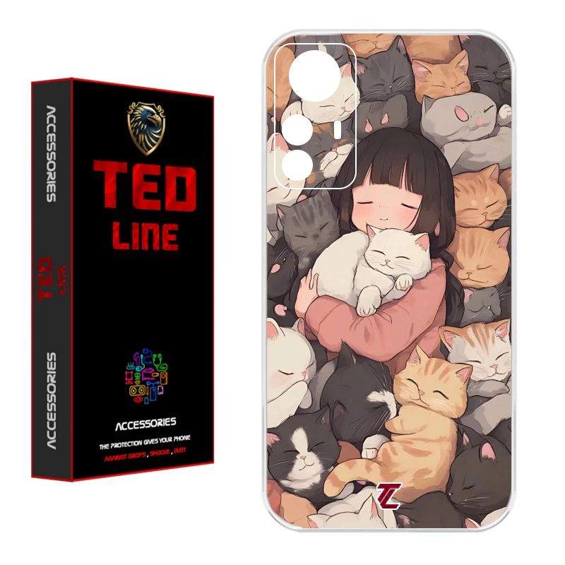 کاور تدلاین طرح گربه کد 1171 مناسب برای گوشی موبایل شیائومی Redmi Note 12S
