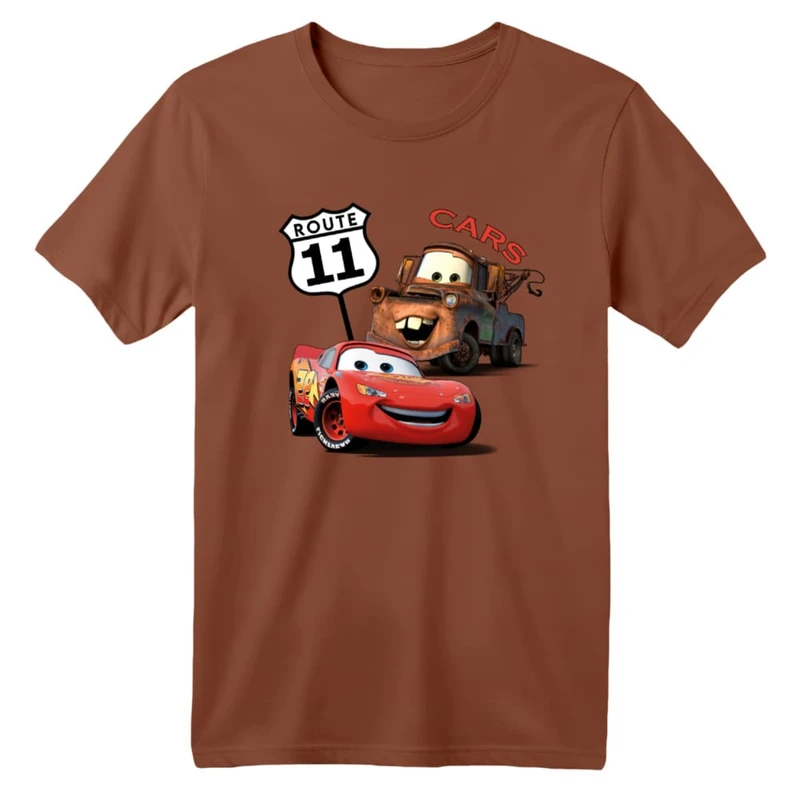 تی شرت آستین کوتاه بچگانه مدل ماشین ها کد ۶