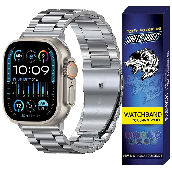 بند وایت ولف مدل WF-3Bea مناسب برای ساعت هوشمند T800 ultra / T900 ultra / HK8 Pro max / HK9 Ultra 2