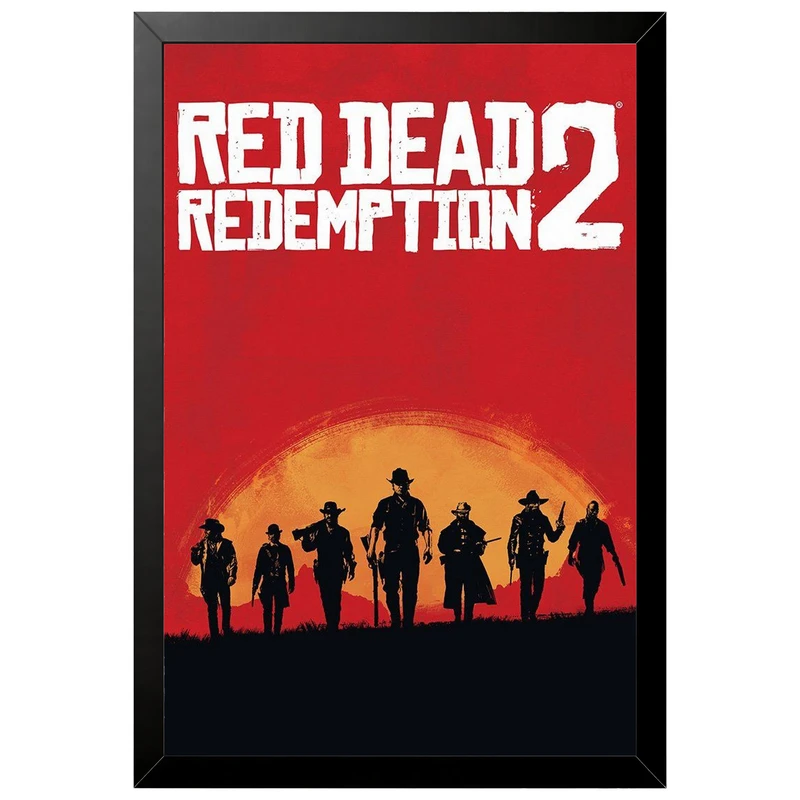 تابلو بکلیت طرح گیمینگ ردد red dead redemption 2 مدل B-po2242 فریم مشکی