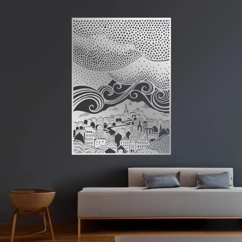 آینه پلکسی گلس مدل دکوراتیو کد N153