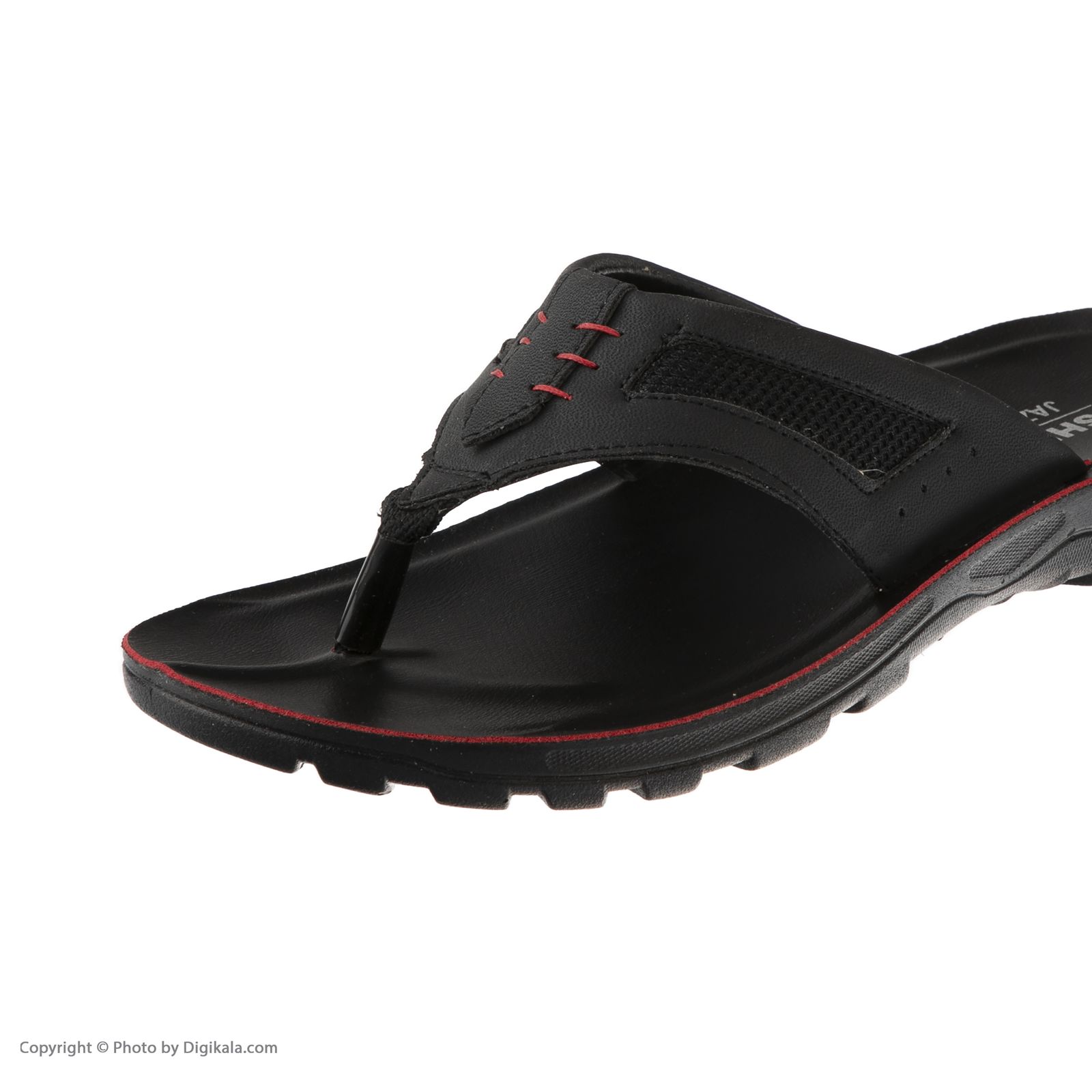 دمپایی لاانگشتی مردانه کفش شیما مدل Jazire-Black-Red -  - 3