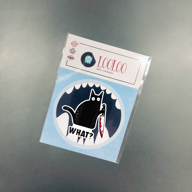 استیکر تزئینی موبایل و تبلت لولو مدل گربه خطرناک کد 155