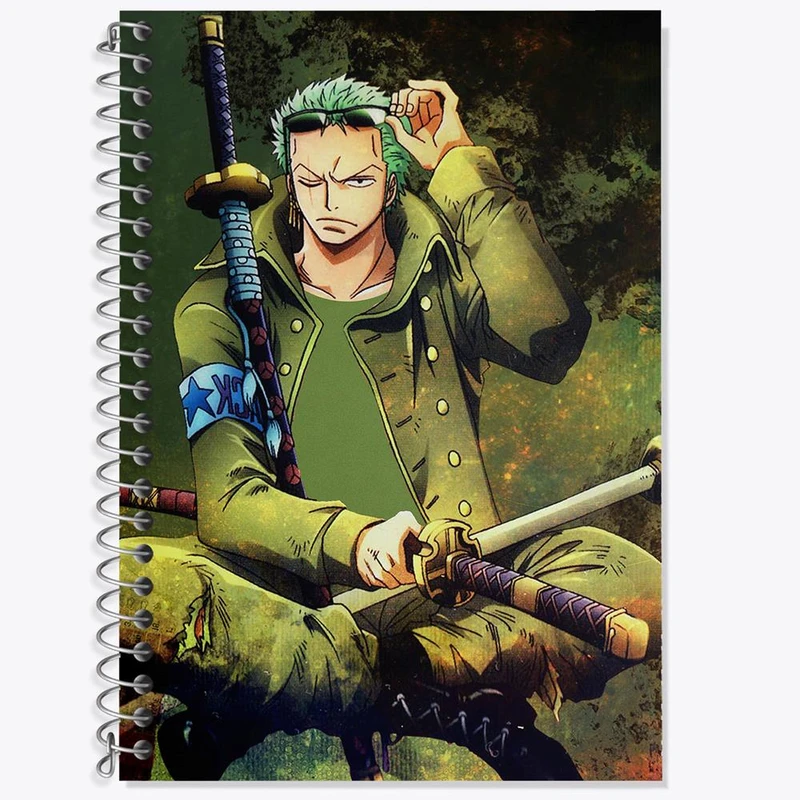 دفتر لغت 50 برگ خندالو مدل رورونا زورو انیمه وان پیس One Piece کد 11411