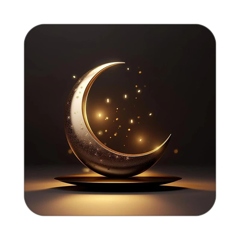 زیر لیوانی کاکتی طرح ماه و ستاره مدل mp53030