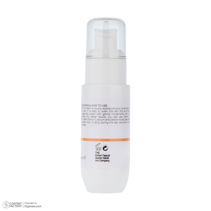 کرم روشن کننده دست و صورت تیلسیم مدل ویتامین C مناسب برای انواع پوست حجم 50 میلی‌لیتر