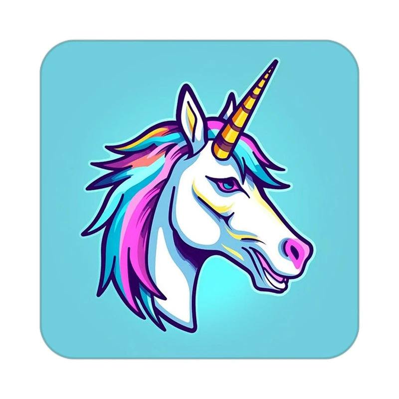 زیر لیوانی کاکتی طرح اسب تک شاخ و یونیکورن مدل mp29664