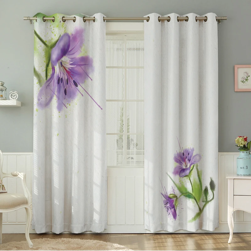 پرده نیروانا طرح  گل مدل مخمل کد 8086سایز 140×280 سانتی متر