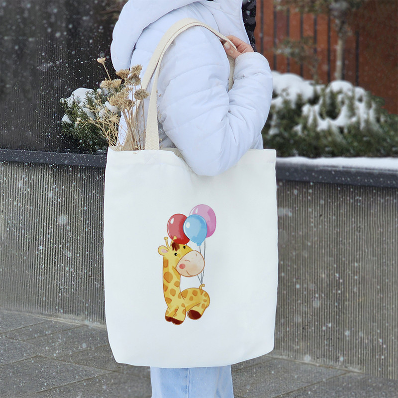 ساک خرید خندالو طرح زرافه کد H289