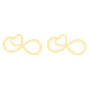 گوشواره طلا 18 عیار زنانه کرابو مدل بینهایت و قلب مدل Kr5299