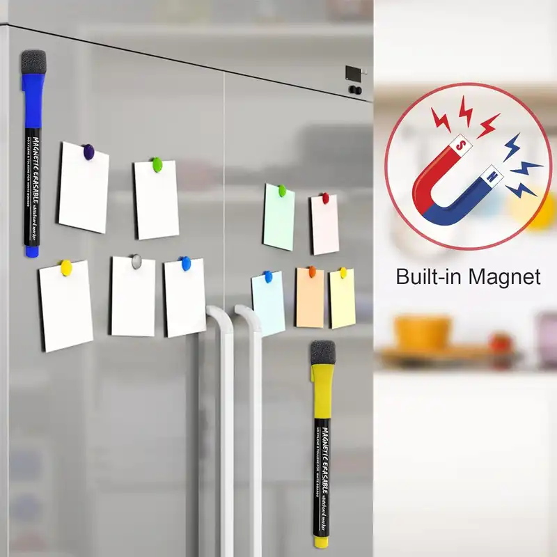 ماژیک وایت برد مدل مغناطیسی پاک کن دار بسته 8 عددی