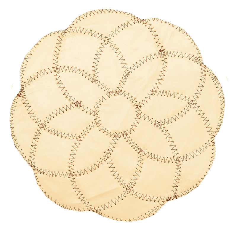 رومیزی کلاژ چرم و پوست مدل گل کد 0029