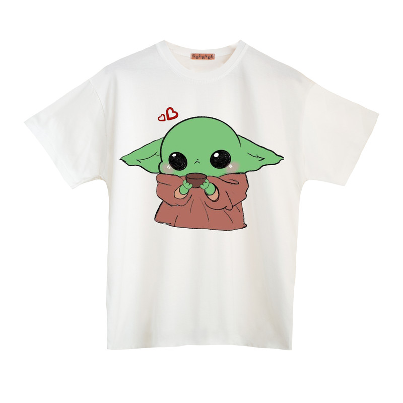 تی شرت آستین کوتاه زنانه مدل بیبی یودا