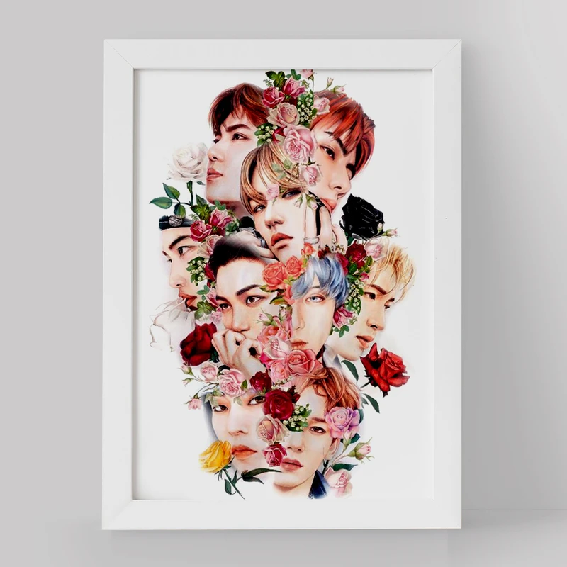 تابلو خندالو مدل گروه موسیقی اکسو EXO کد 2532