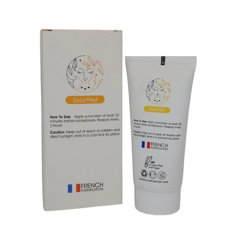 کرم ضد آفتاب رنگی مدانسر spf50 مدل فلویید 02 بژ طبیعی محافظ UVA،UVB و PA++++ مناسب برای انواع پوست حجم 50 میلی لیتر