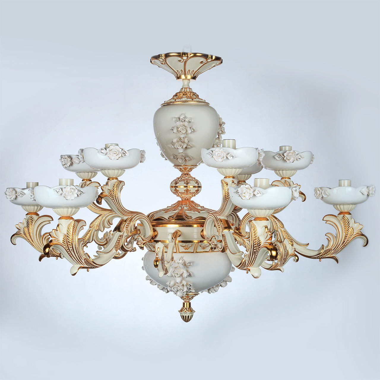 لوستر 12 شعله چشمه نور کد S3688/6GWT