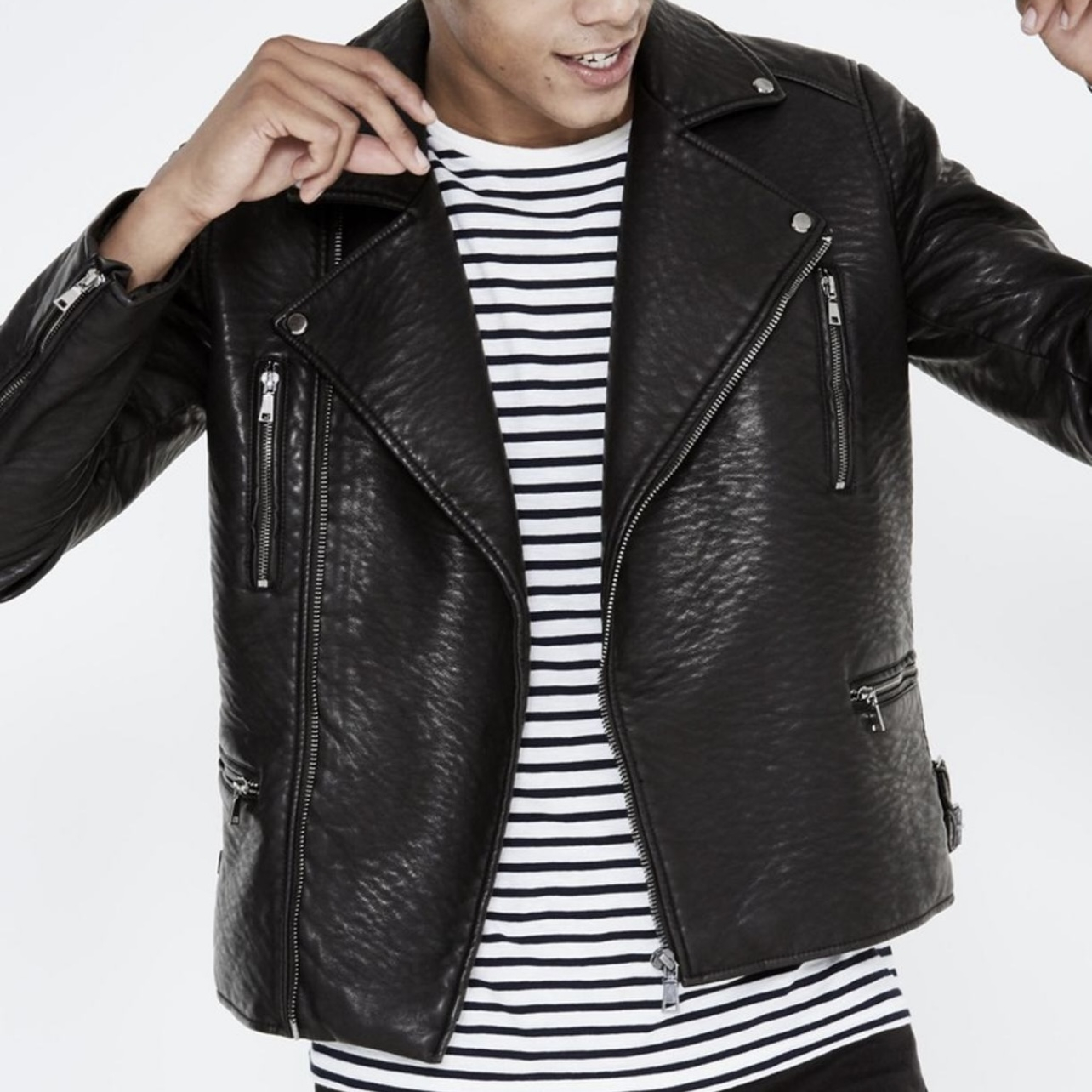 کت چرم مردانه سلیو مدل MH14