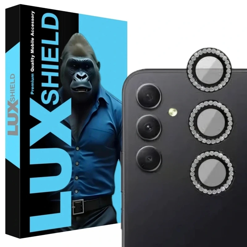 محافظ لنز دوربین لوکس شیلد مدل نگین دار مناسب برای گوشی موبایل سامسونگ Galaxy A16