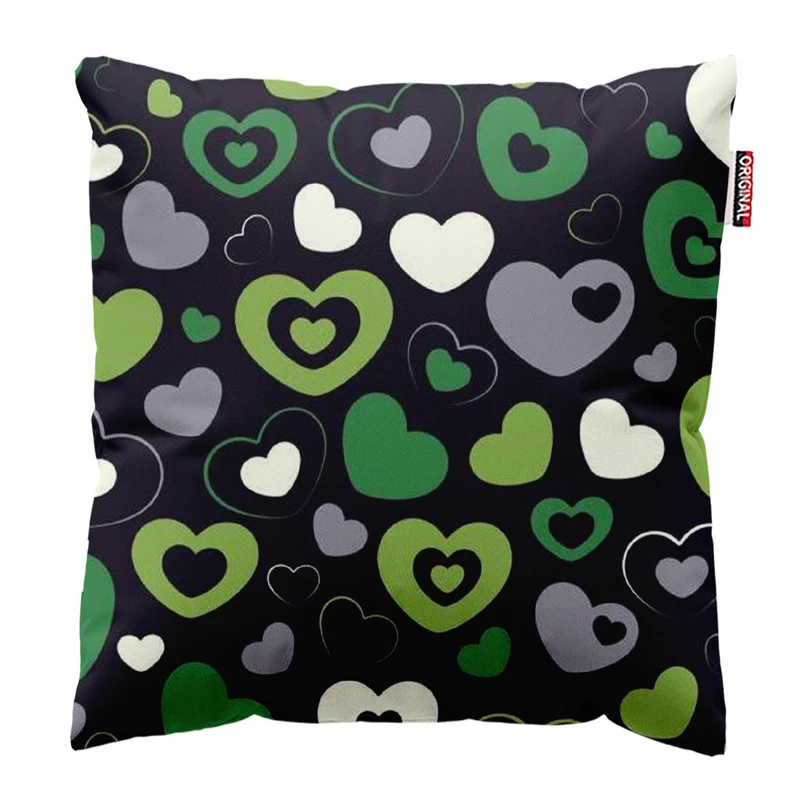 کوسن پاد آفرین طرح قلب کد 4820 سایز 30*30 سانتی متر