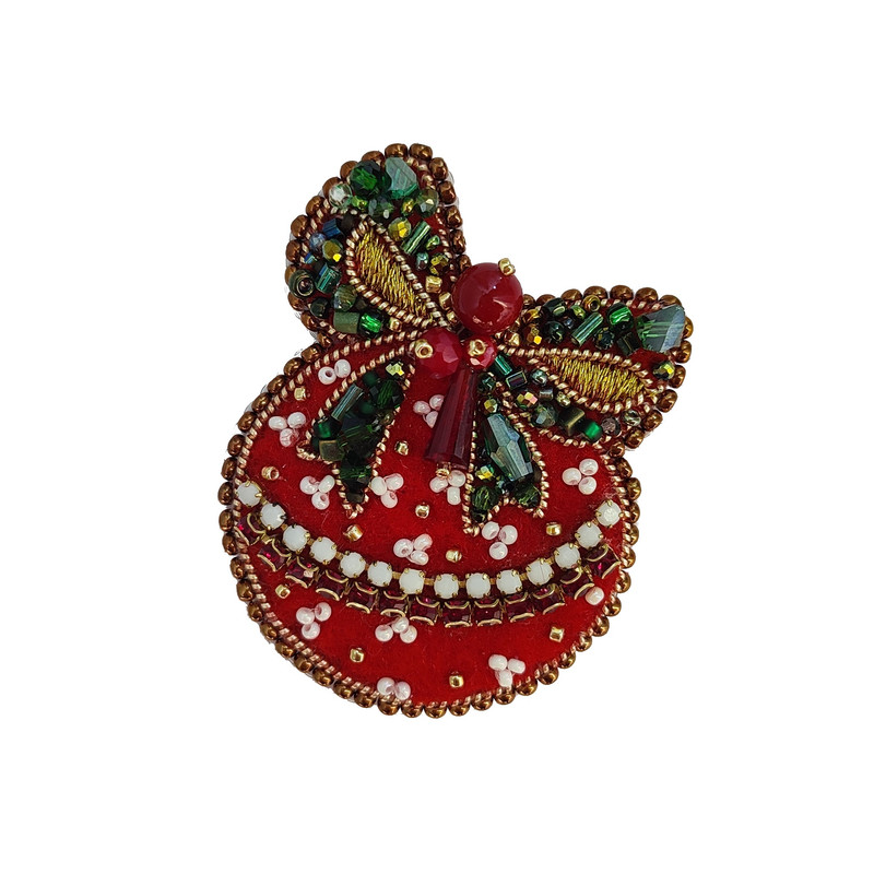 سنجاق سینه زنانه مدل گوی کریسمس