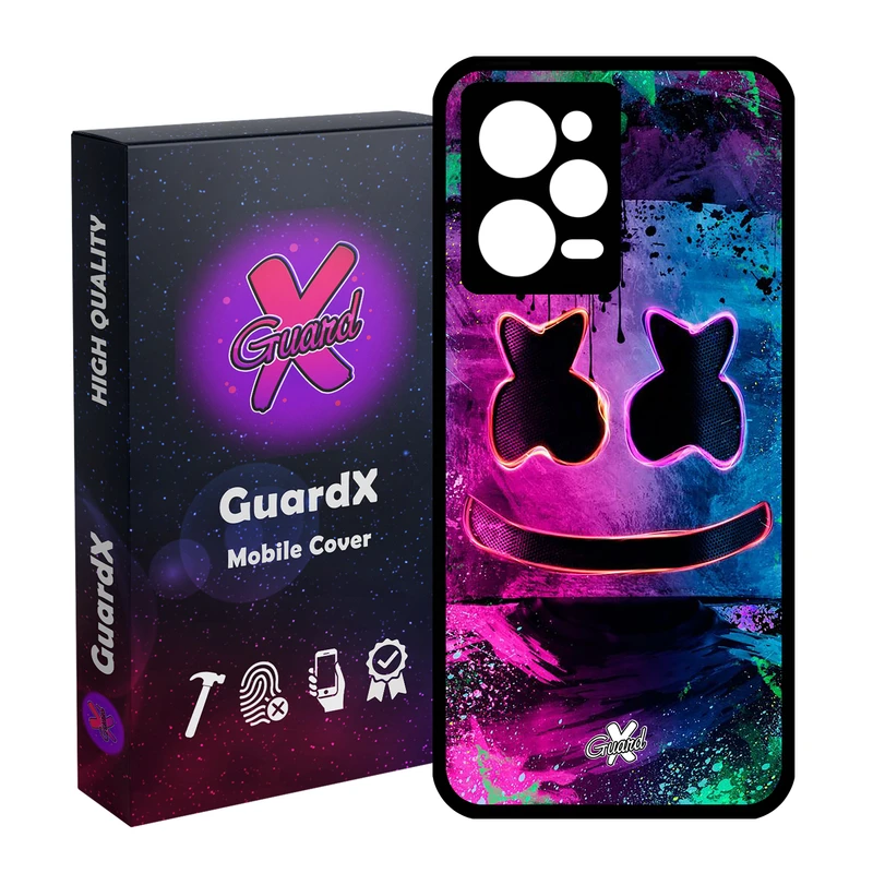 کاور گارد ایکس طرح Marshmello مدل Glass10028 مناسب برای گوشی موبایل شیائومی Redmi Note 12 Pro 5G/Poco X5 Pro 5G/Note 12 Pro Pro speed