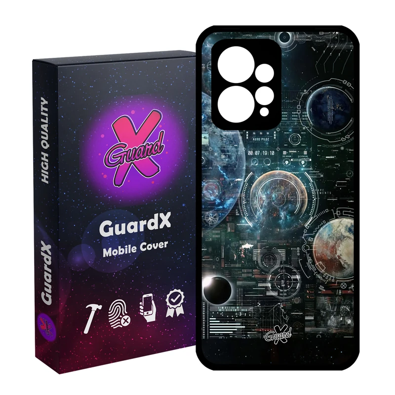 کاور گارد ایکس طرح فضا مدل Glass10512 مناسب برای گوشی موبایل شیائومی Redmi Note 12 4G