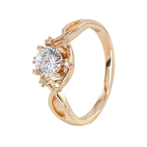 انگشتر زنانه ژوپینگ مدل تک نگین کد AAE804