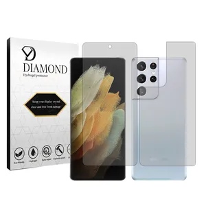 Diamond Tough model transparent screen protector suitable for Samsung Galaxy S21 Ultra 5G mobile phone along with the back protector