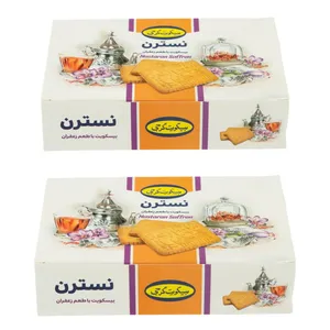 بیسکویت زعفرانی نسترن گرجی - 380 گرم بسته 2 عددی