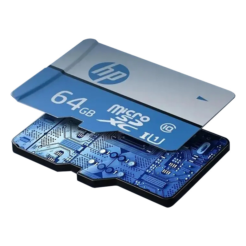 کارت حافظه‌ microSDXC اچ پی مدل MI310  استاندارد UHS-I U1 سرعت 100MBps ظرفیت 64 گیگابایت به همراه آداپتور SD